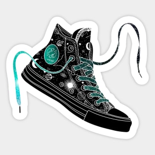 Pisces high tops - Space laces Sticker